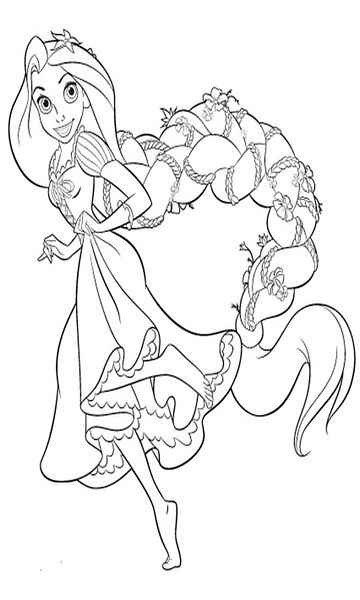 kolorowanka Zaplątani do wydruku malowanka coloring page Tangled Roszpunka Disney z bajki dla dzieci nr 15